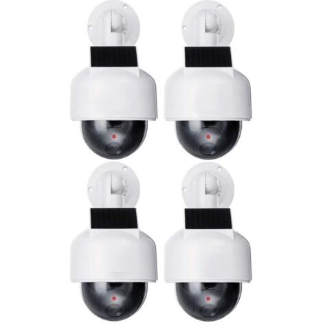 Professionelle, solarbetriebene Hochgeschwindigkeits-Dummy-Dome-Kamera mit Objektiv und roter LED-Leuchte, 4 Stück (1/4)