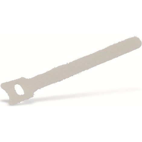 DAYTOOLS Kabelbinder, 125x12 mm, Klettverschluss, weiß, 10 Stück