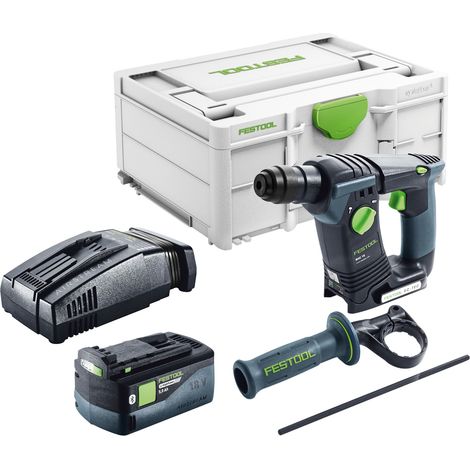 Festool BHC 18-Basic taladro percutor a batería 18 V 1,8 J SDS Plus Brushless + 1x batería recargable 5,0 Ah + cargador rápido + systainer (1/5)