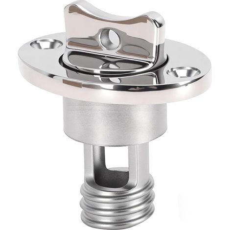 Oval Drain Plug for Garboard Boat, 316 Stainless Steel, Watertight O-ring, Fits One 1 Inch Hole Fishbone Transom Boat (1/5)