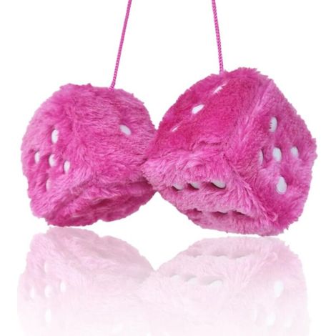 Breloques Voiture Suspendues, 6cm Pendentif Dés en Peluche, Dés Suspendre pour Rétroviseur Voiture, Décoration Universelle pour Rétroviseur de Voiture (1/5)