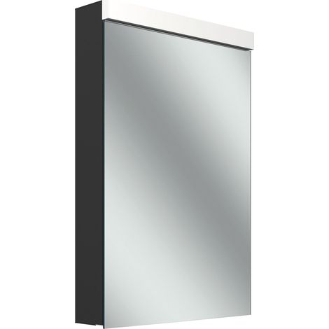 Armario con espejo Schneider LOW plus LED, 1 puerta 50cm, tope (1/5)