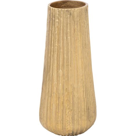 Vase doré en aluminium texturé - Doré (1/3)