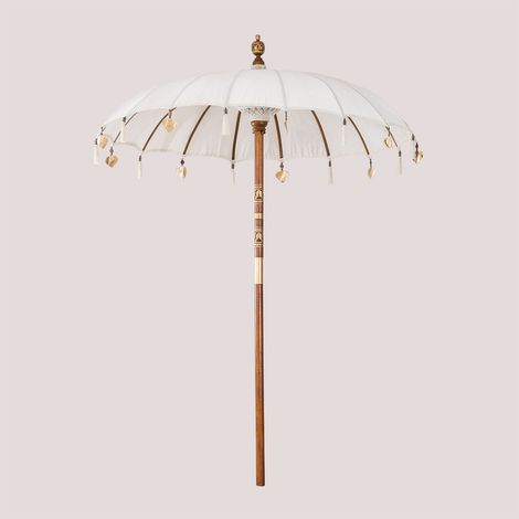 Sombrilla Ø186 cm en tela y madera Manavai SKLUM             