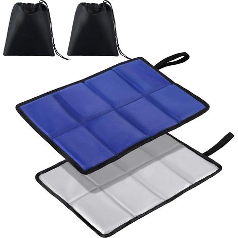 Tapis de Sol Camping 2 Pièces avec Coussins Extérieurs, Pliable, Résistant à l’Humidité et Chaud, Lavable en Machine, Idéal pour Pique-Nique et Randonnée (1/4)