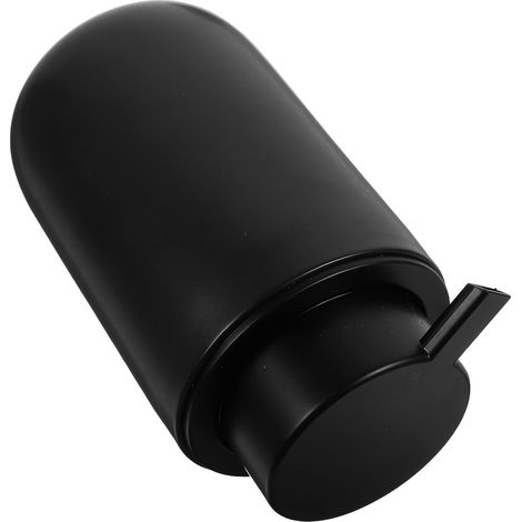 Flacon pompe à pression en céramique noire, distributeur de savon liquide rechargeable, distributeur de gel douche pour comptoir de salle de bain (1/5)
