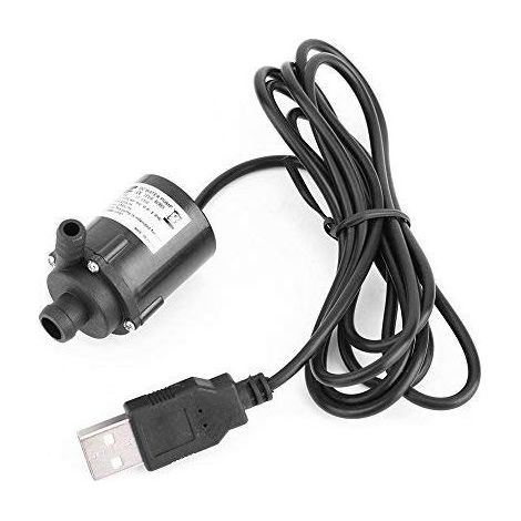 Mini Pompe à Eau,DC 12V 240L / H Mini Micro Pompes à Eau sans Balais Submersibles - Moteur de Pompe de Refroidissement à Eau avec Connecteur USB (1/5)