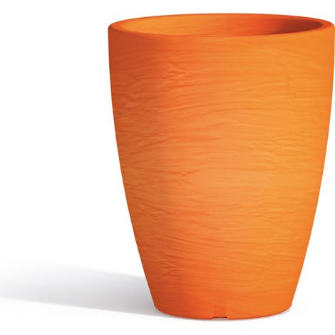 Harz-Blumentopf aussenbereich Aloe rund Ø 30 cm h 38 Orange