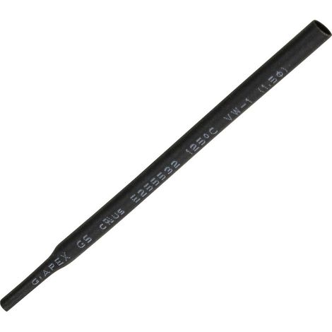 TRU COMPONENTS 1566748 GUAINA TERMORETRAIBILE SENZA COLLA NERO 1.50 MM RAPPORTO DI RESTRINGIMENTO:2:1 15 M (1/2)