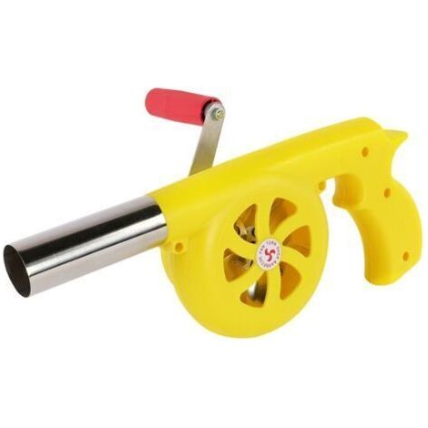 Outils de combustion manuels pour pique-nique, barbecue, souffleur à main (jaune)