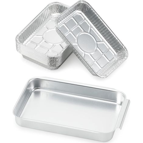 Kit vassoio raccolta grasso per barbecue a gas Weber Spirit 2025 e Genesis 2022 - Include 1 robusto vassoio in alluminio e 15 vassoi usa e getta - Accessorio barbecue 22,8 x 15,5 cm (1/5)