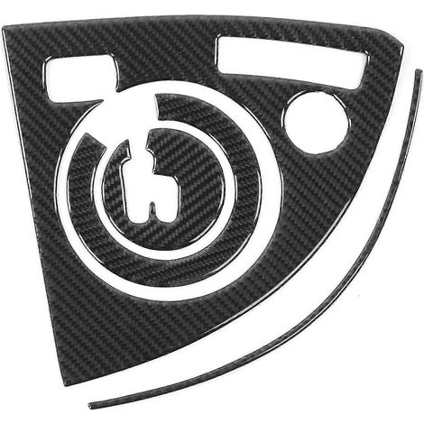 Ensemble de 4 pièces de garniture décorative en fibre de carbone pour panneau de levier de vitesse intérieur, compatible avec Prius 2012-2015 (conduite à gauche). (1/4)