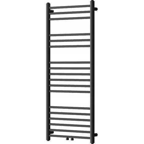 Radiador secatoallas eléctrico 389W 120x50x4,8cm, Negro (1/4)