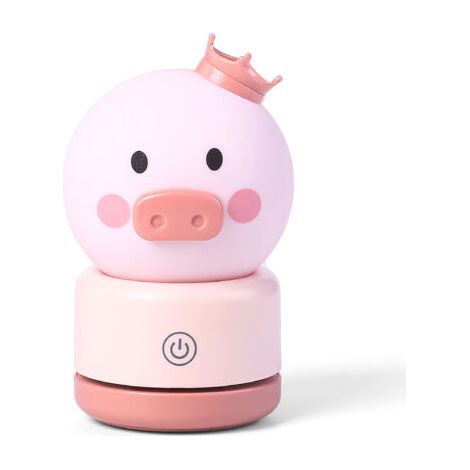 1 lampe de chevet rose, lampe de table LED, mini lampe de bureau, motif animal, taille L