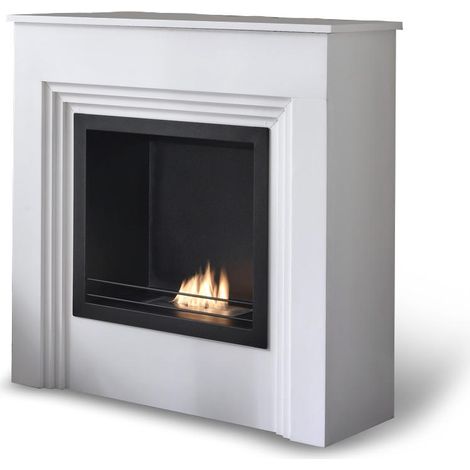 Design-Bioethanol-Standkamin, weiß, 96 x 35 x H 96 cm (1/5)