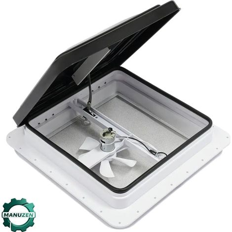 Manuzen Ventilateur De Toit RV Avec Lucarne 420x420 Mm Camping-car (1/3)