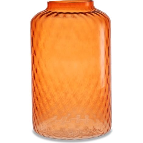 "Vaso artigianale BOTTIGLIA in vetro di Murano arancio 33 cm" (1/2)