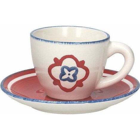 Tognana, gypsy tobago set 6 tazze caffè in ceramica colorata
