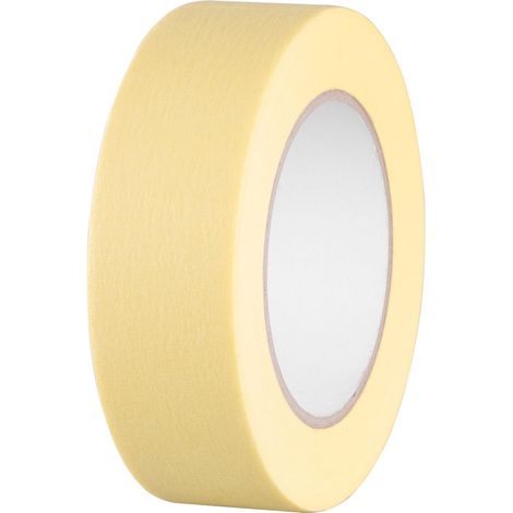 Band Strend Pro, 38 mm, L-50 m, 80°C, Malerband, Abdeckband, klebend, gelb (1/3)