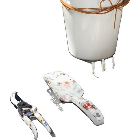 Ensemble d'outils de jardinage, matériau en aluminium, longueur de la pelle 30 cm, longueur du râteau 25 cm, longueur des sécateurs 20 cm, poids 0,68 kg (1/5)