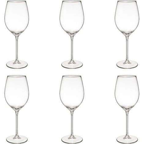 Lot de 6 Verres à Vin "Lina" 41cl Transparent (1/2)