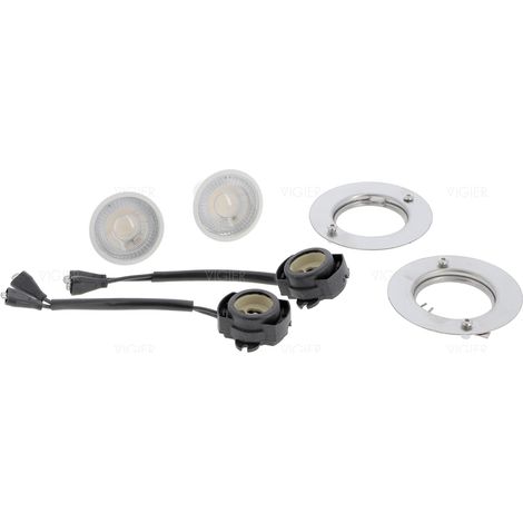 KIT 2 LAMPES HALOGENE 50W 230V AVEC DOUILLES HOTTE ROBLIN 6401022 Roblin (1/5)