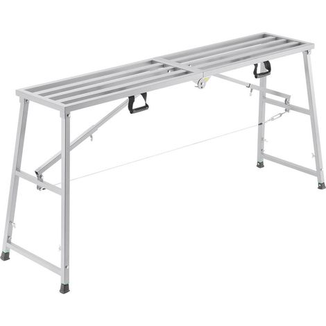 Plateforme de Travail Pliante Échafaudage Réglable 900-1500 mm Charge 400 kg Acier Q235 Table 1800x290 mm (1/5)