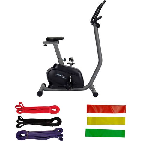 Pack Bicicleta Estática Keboo Serie 900 98x51x132 cm 16 Velocidades y 6 Bandas Elásticas Diferentes Niveles Entrenamiento