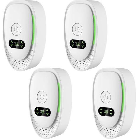 Lot de 4 Purificateurs d'air à ions négatifs, silencieux (20 dB), 2 W, pour chambre, bureau, cuisine et salle de bain (1/5)