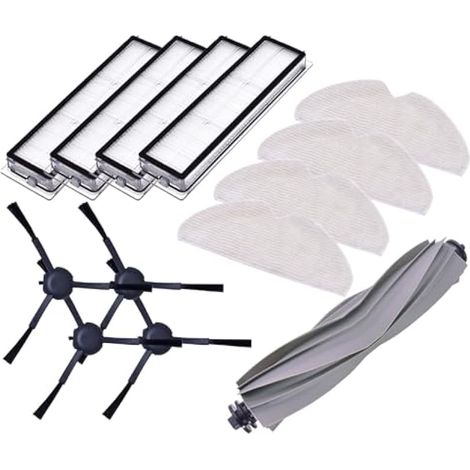 Accessoires de rechange compatibles avec aspirateur robot Dreame D9 Max Gen 2/D10s Pro/D10s avec 1 brosse rouleau, 4 filtres, 4 brosses latérales, 4 tampons de balai (1/5)
