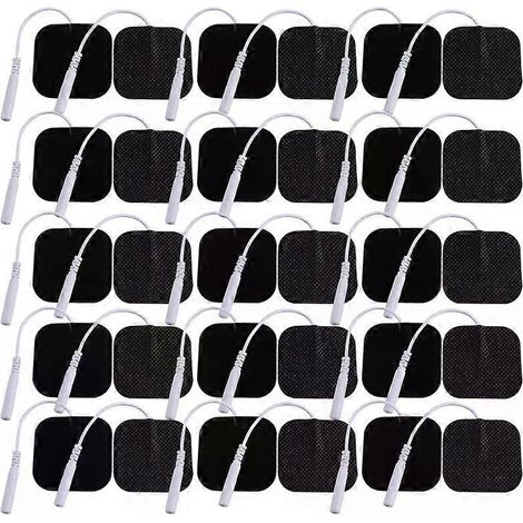 5 x 5 cm große, selbstklebende Ersatz-Elektrodenpads aus Vliesstoff für elektrische EMS-Massagegeräte (Elektroden) – Physiotherapie (1/4)