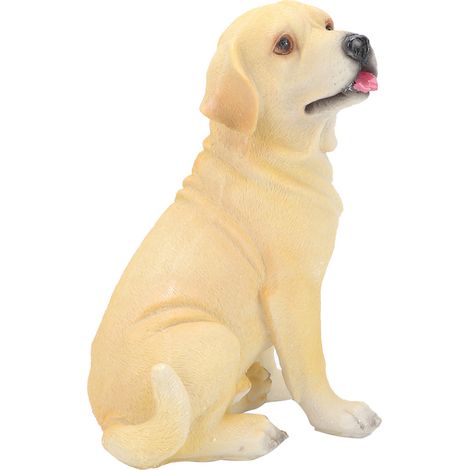 Décoration de jardin en résine haute définition pour pelouse ou cour, représentant un chiot. (1/5)