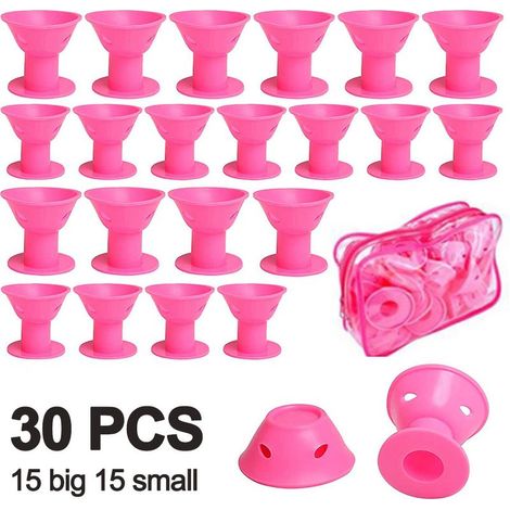 Ensemble de bigoudis en silicone, petits rouleaux à cheveux en silicone (1/5)