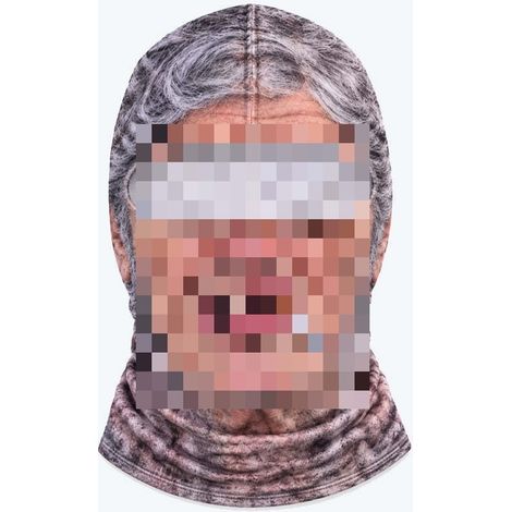 Cute new design Funny Realistic Face Ski Mask - fun face mask with upturned mouth -