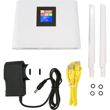 Routeur sans fil 4G LTE avec emplacement carte SIM, 300Mbps CAT4, point d'accès WiFi mobile, 2 antennes, prise US 100-240V (1/5)