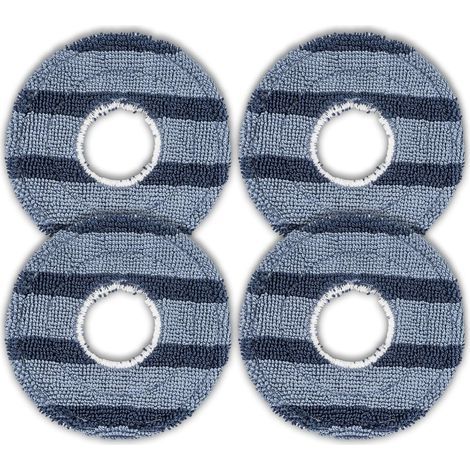 Lot de 4 lingettes nettoyantes C20 Omni compatibles avec l'aspirateur robot Eufy C20 Omni, kit d'accessoires lavables, recharges de lingettes nettoyantes Omni C20, pièces de rechange (1/4)