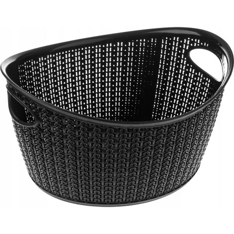 KADAX Aufbewahrungskorb, Regalkorb aus Kunststoff, 9L, schwarz (1/5)