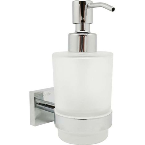 kielle Harmonia - Dispensador de jabón con soporte, cristal mate/cromo 40123000 (1/4)