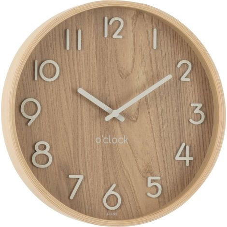 Horloge murale en bois naturel - naturel (1/5)