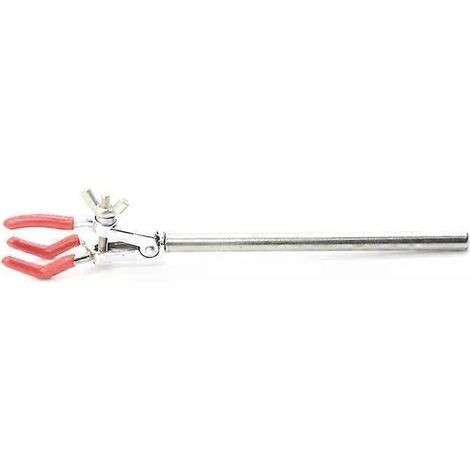 Pince de laboratoire réglable à trois branches pour flacon, pince pour bécher métallique (1/4)