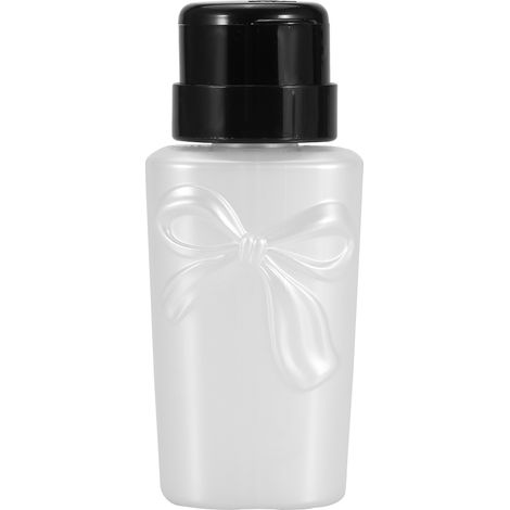 Flacon vide blanc 230ml en plastique avec pompe doseuse pour dissolvant vernis à ongles (1/5)