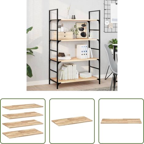 Bois d'acacia - Étagères flottantes 4 pcs 100x40x2 cm acacia massif non traité (1/5)