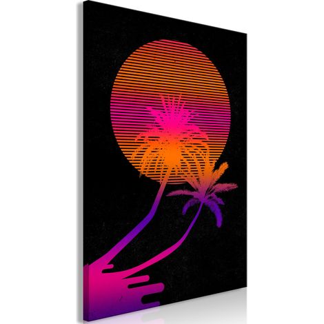 Gemälde – Palme bei Sonnenaufgang (1-teilig) vertikal (1/3)