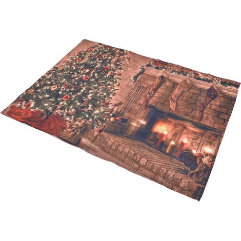 Rideaux de Noël décoratifs occultants à motifs colorés 3D pour chambre, salon et salle de bain, 170 x 200 cm (1/5)