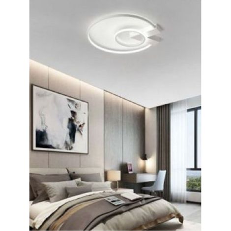 TrAdE Shop Traesio - Plafoniera Led 32w Lampadario Soffitto Design Cerchi Moderno Tondo Bianco Pn-04b - -Bianco Freddo -