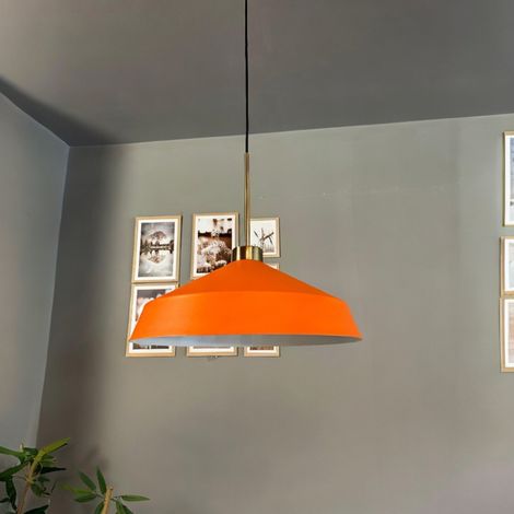 bamyum Lema Suspension Luminaire Rétro en Metal de 37,5 cm, Lustre de Salon Vintage, Éclairage de Plafond pour Chambre, Cuisine, Lampe Suspendue (1/5)