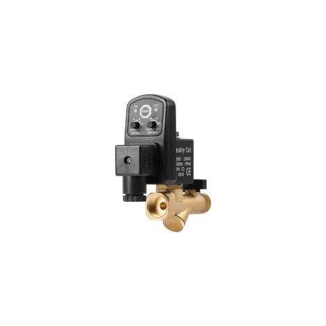 Válvula de drenaje automática G1/2 DN15, electrónica, de latón, con retardo de tiempo, para la gestión de condensado de compresores de aire (AC230V) - Crezuo