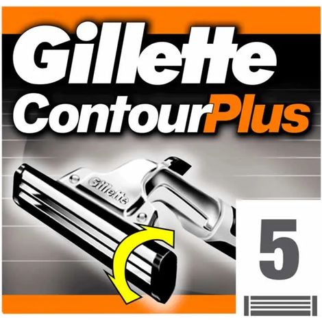 Gillette Contour Plus Razor Replacement Blades 5 Count