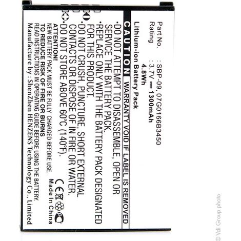 NX - Batterie téléphone, smartphone, GSM 3.7V 1300mAh - SA-PA49007G0166B3450SBP-09 (1/4)