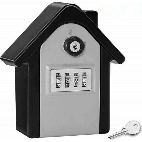 Boite a Cle Securisee Mural - Boite a Clé avec Code Numérique & Clés d'urgence - Grand Key Safe Box - Format Coffre a Clef Extérieur pour Maison, Bureau, Usine, Garages (1/4)